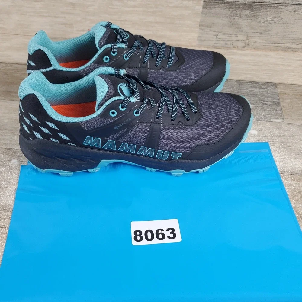Mammut Sertig II Low GTX Womens Shoes Sz 8 Black-Dark Frosty Hiking Trail